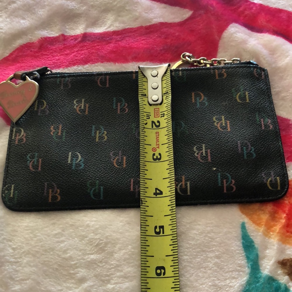 Dooney & Bourke leather multi color DB wristlet - Picture 5 of 6